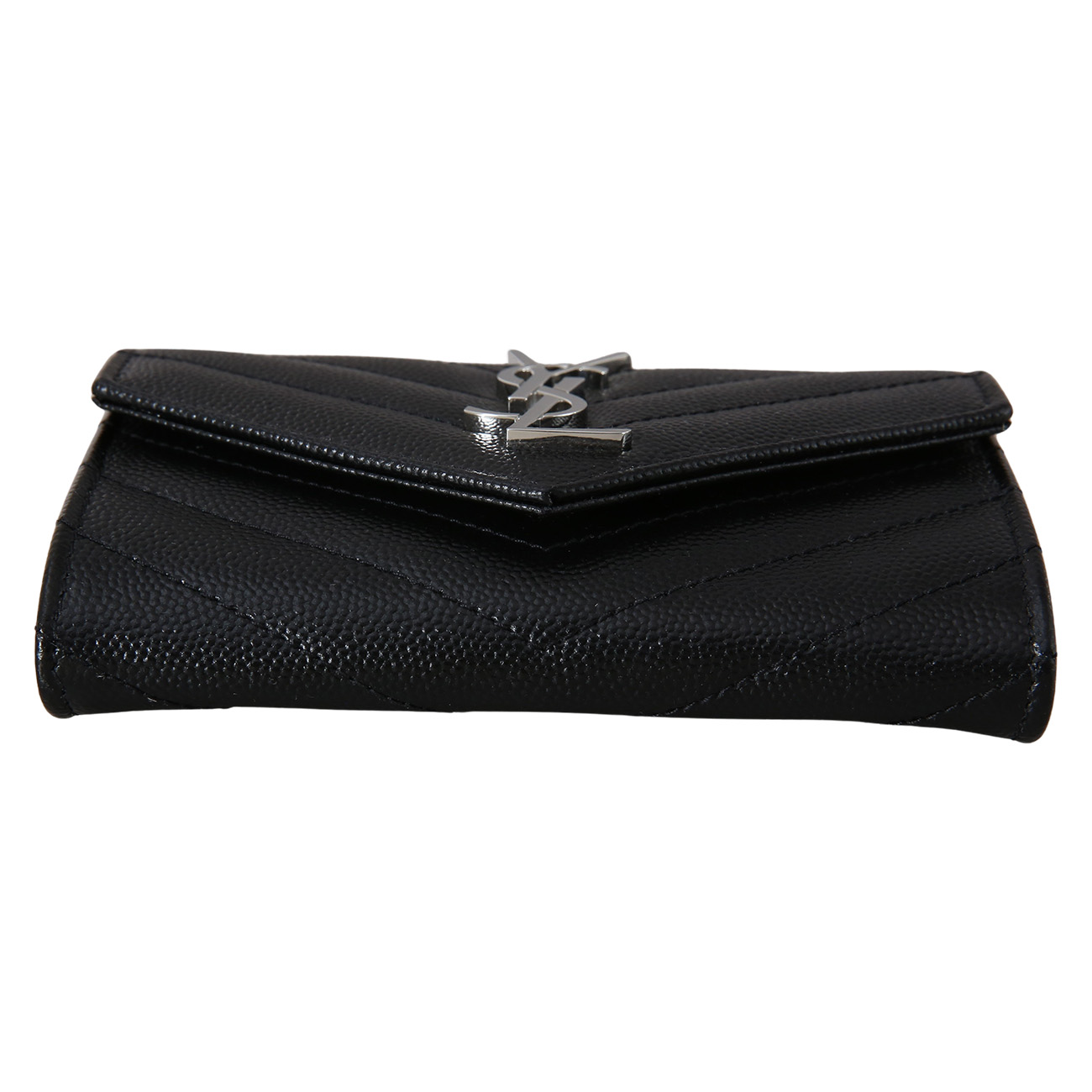 Yves Saint Laurent(USED)생로랑 414404 마틀라세 스몰 엔벨로프 지갑 은장